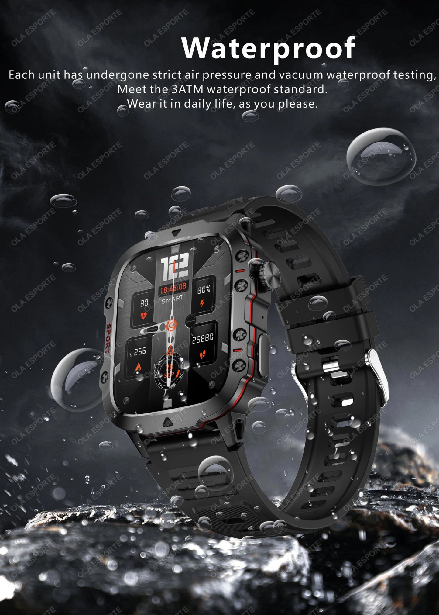 Smartwatch with GPS, Bluetooth Call & Health Tracking Display - Realgroupuae