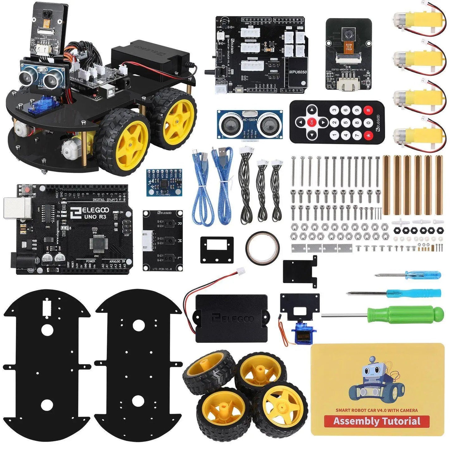 UNO R3 Smart Robot Car Kit V4 Educational Arduino DIY Robotic Toy Gift - Realgroupuae