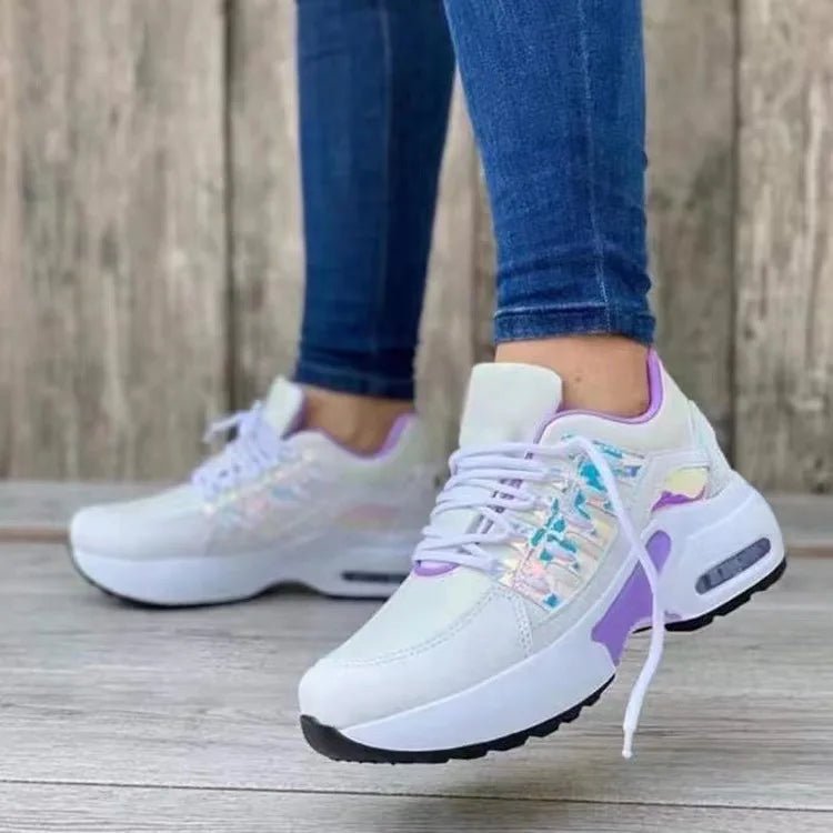 Women's Chunky Platform Sneakers | Breathable Mesh Walking Shoes - Real Group UAE