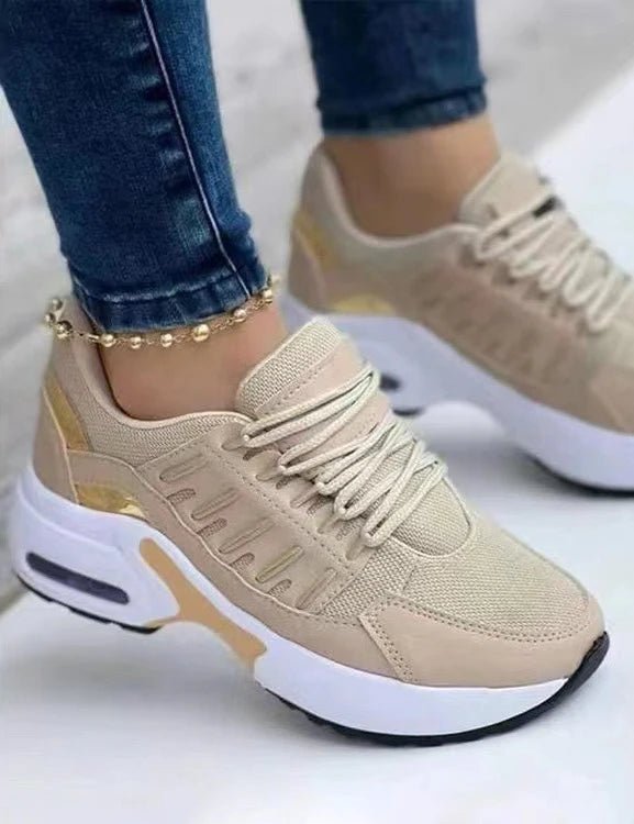 Women's Chunky Platform Sneakers | Breathable Mesh Walking Shoes - Real Group UAE