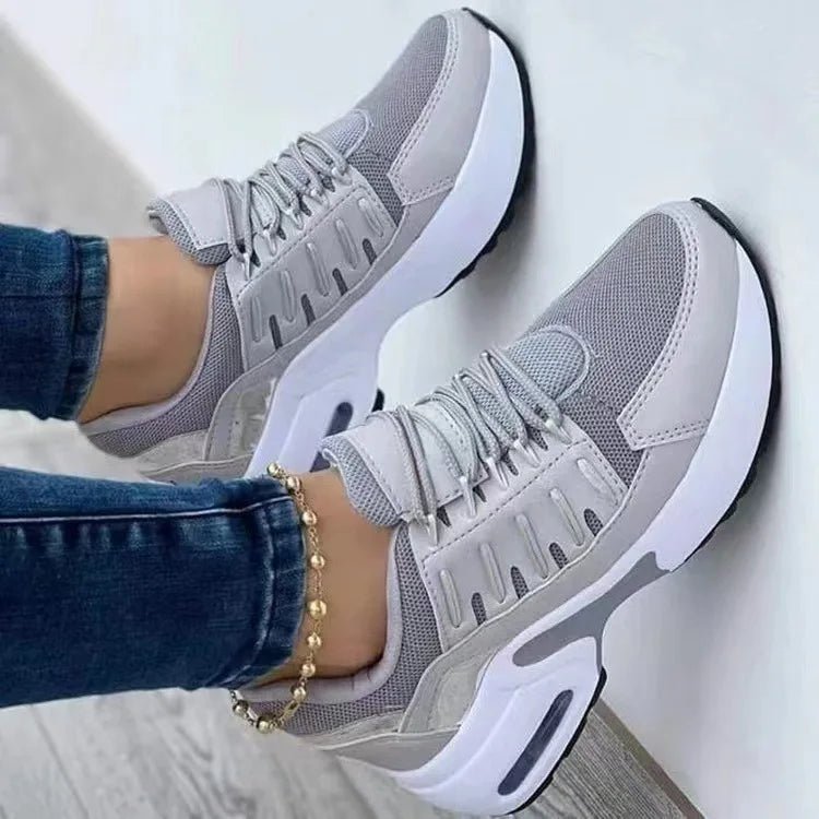 Women's Chunky Platform Sneakers | Breathable Mesh Walking Shoes - Real Group UAE