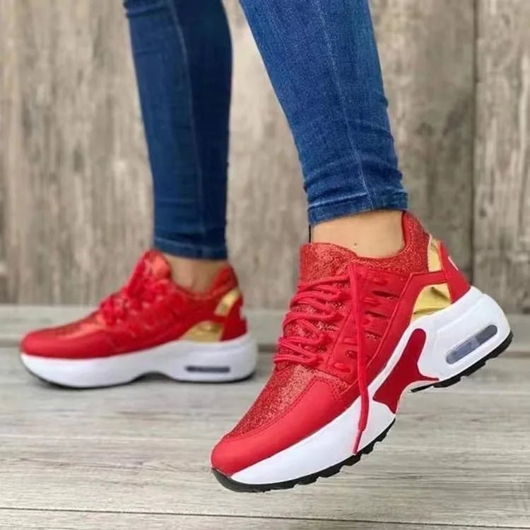Women's Chunky Platform Sneakers | Breathable Mesh Walking Shoes - Real Group UAE