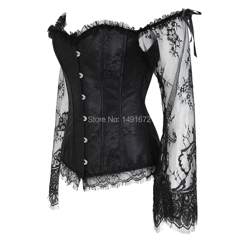 Women’s Lace Corset Top | Vintage Victorian Bustier | Retro Fashion Corset - Real Group UAE