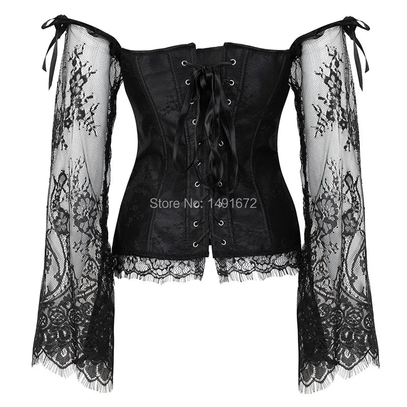 Women’s Lace Corset Top | Vintage Victorian Bustier | Retro Fashion Corset - Real Group UAE