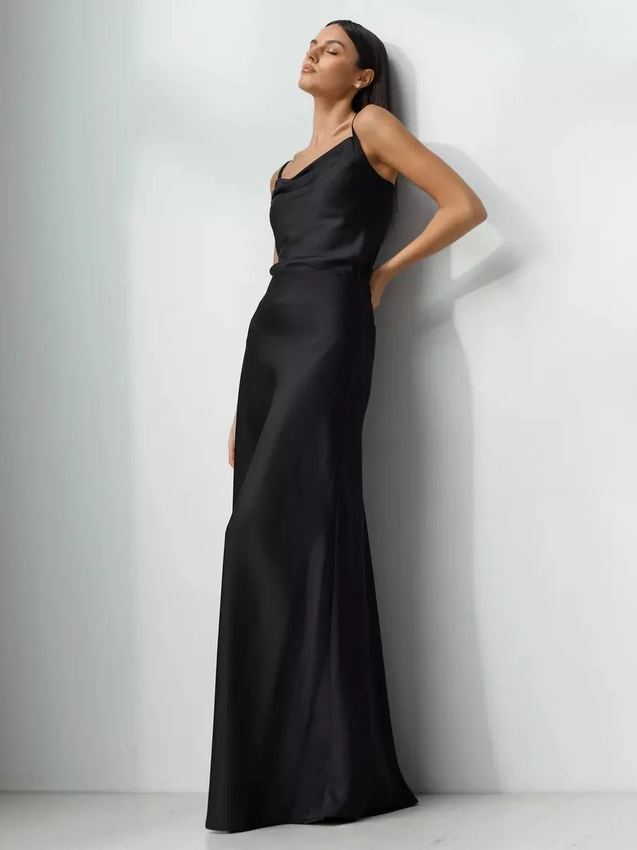 Women’s Satin Maxi Skirt | High Waist Fishtail Skirt | Elegant Summer Style - Real Group UAE