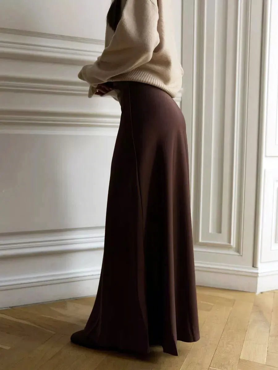 Women’s Satin Maxi Skirt | High Waist Fishtail Skirt | Elegant Summer Style - Real Group UAE