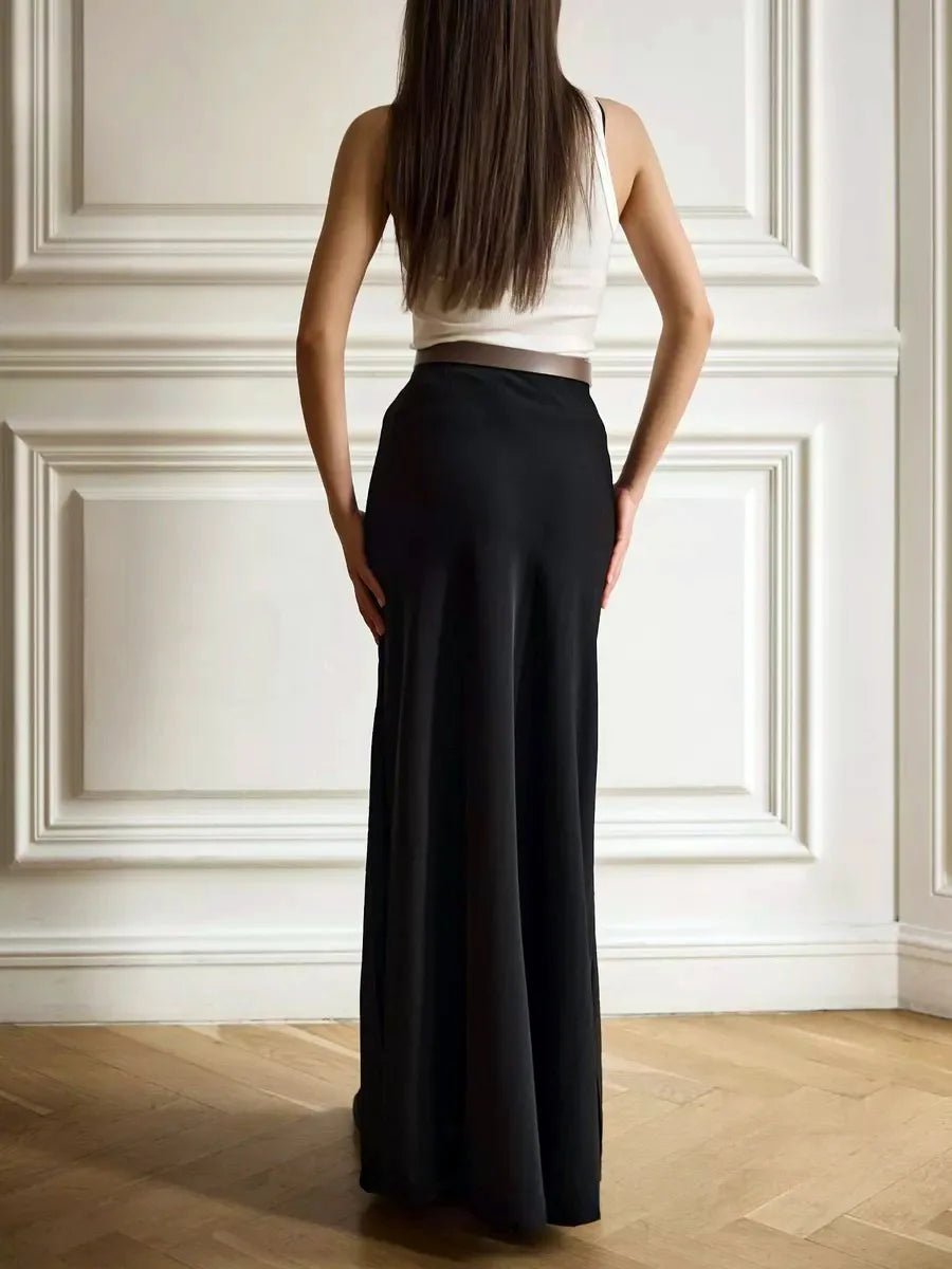 Women’s Satin Maxi Skirt | High Waist Fishtail Skirt | Elegant Summer Style - Real Group UAE