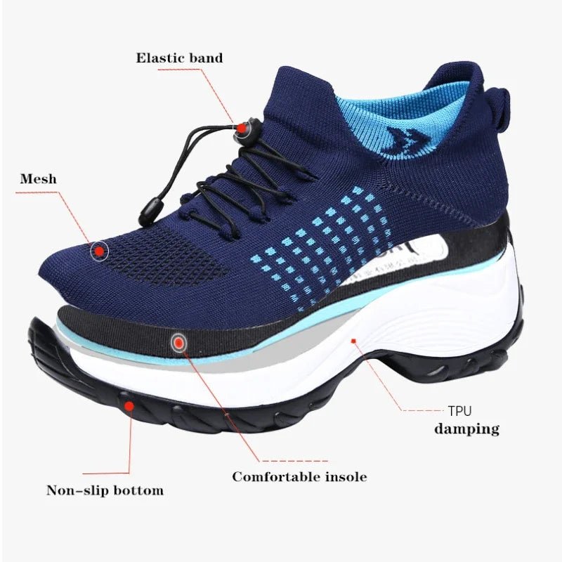 Women’s Walking Trainers | Breathable Sock Sneakers | Non - Slip Loafers - Real Group UAE