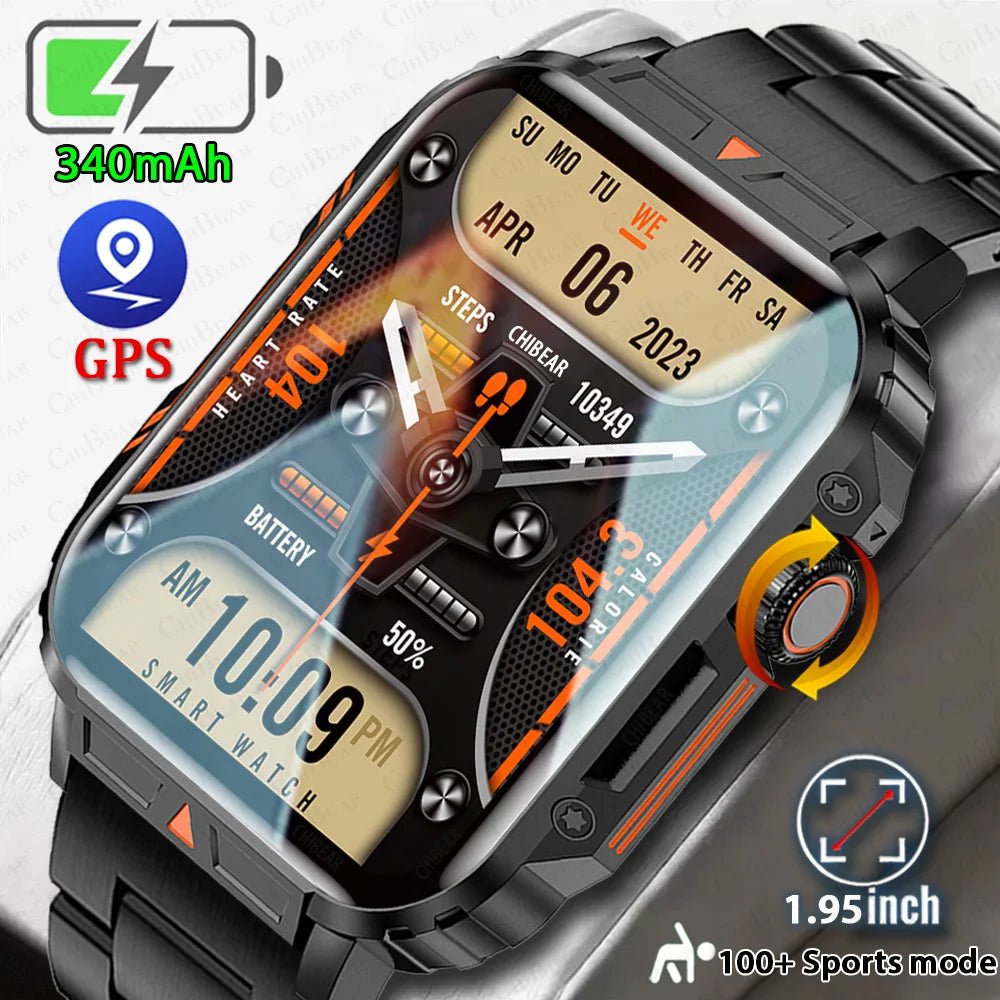 1.95" Outdoor Smartwatch | Bluetooth Call | IP68 Fitness Watch - Real Group UAE
