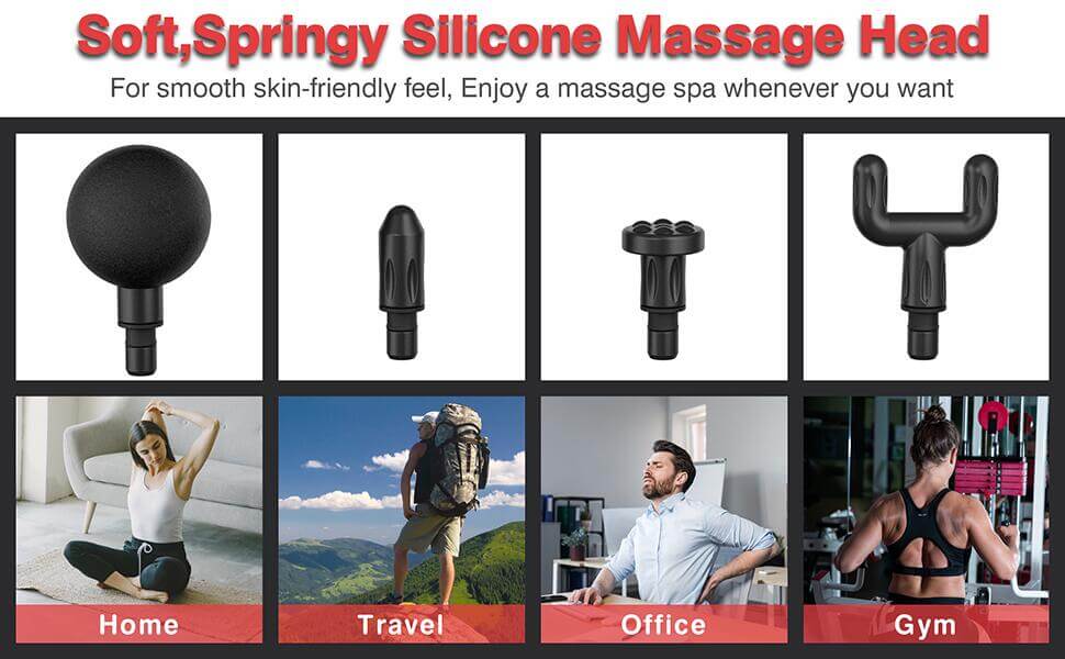 2024 Clucyca Portable Massage Gun,6 Speeds for Muscle Pain Relief,Back Neck Shoulder Deep Tissue Vibration Massager relaxation - Real Group