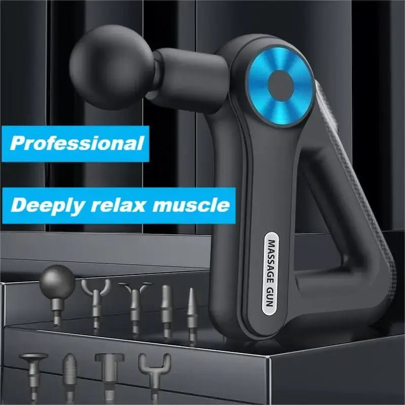 9 Heads 9 Gears Professinal Bally Total Fitness Massage Gun Small Golden Triangle Long Standby Bobbito Massage Gun - Real Group