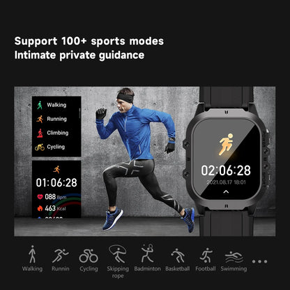 Smart Watch with 100+ Sports Modes, Bluetooth Call & AMOLED Display