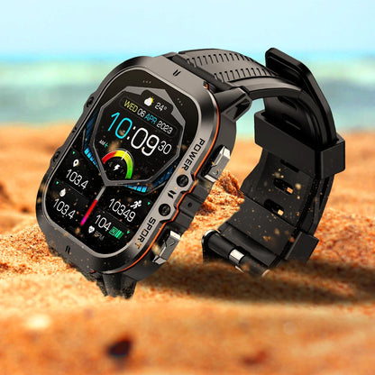Smart Watch with 100+ Sports Modes, Bluetooth Call & AMOLED Display