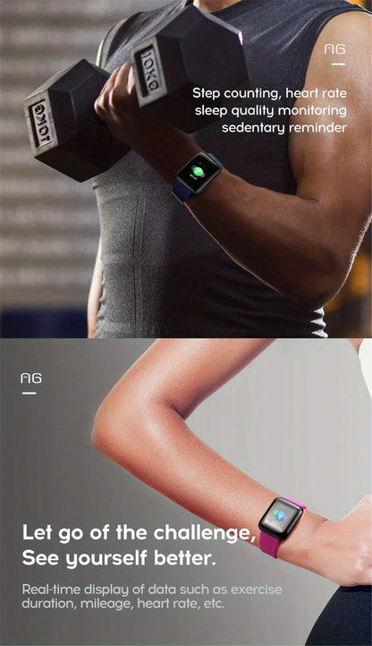 Smart Watch with Music Control, Fitness Tracker & Alarm for Men/Women