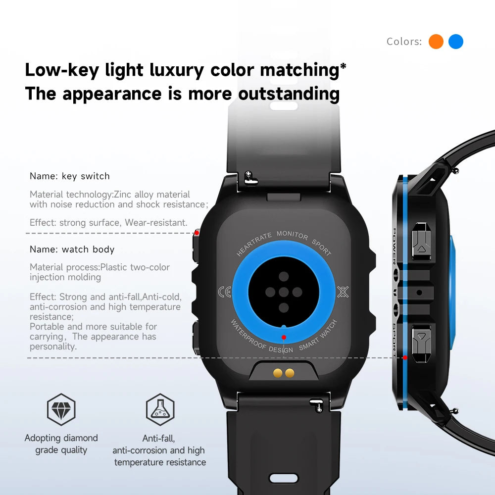 Smart Watch with 100+ Sports Modes, Bluetooth Call & AMOLED Display