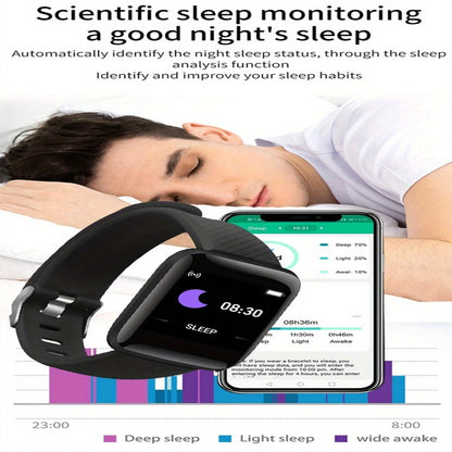 Sport Smartwatch with Music Control, Fitness Tracker & Alarm Clock