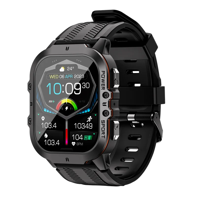 Smart Watch with 100+ Sports Modes, Bluetooth Call & AMOLED Display