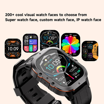 Smart Watch with 100+ Sports Modes, Bluetooth Call & AMOLED Display