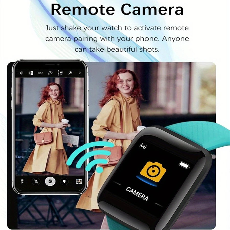 Sport Smartwatch with Music Control, Fitness Tracker & Alarm Clock