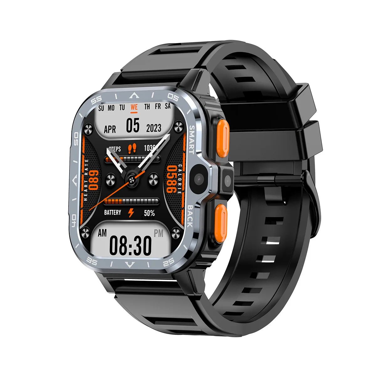 Android Smart Watch for Men with GPS, NFC, Dual Camera & Heart Rate - Realgroupuae