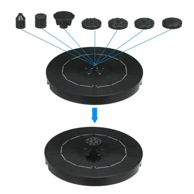 Colorful Solar Fountain Pump for Bird Baths & Outdoor Gardens | Energy - Saving Watering Kit - Real Group