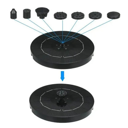 Colorful Solar Fountain Pump for Bird Baths & Outdoor Gardens | Energy - Saving Watering Kit - Real Group