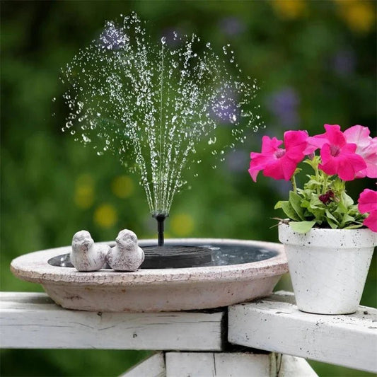Colorful Solar Fountain Pump for Bird Baths & Outdoor Gardens | Energy - Saving Watering Kit - Real Group