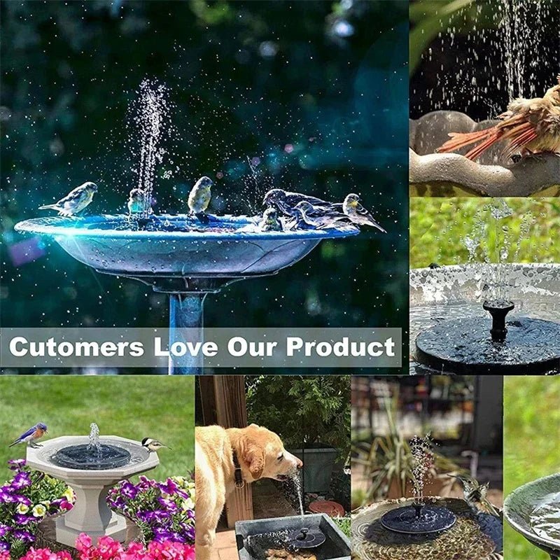 Colorful Solar Fountain Pump for Bird Baths & Outdoor Gardens | Energy - Saving Watering Kit - Real Group
