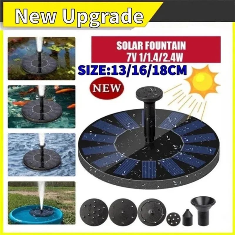 Colorful Solar Fountain Pump for Bird Baths & Outdoor Gardens | Energy - Saving Watering Kit - Real Group