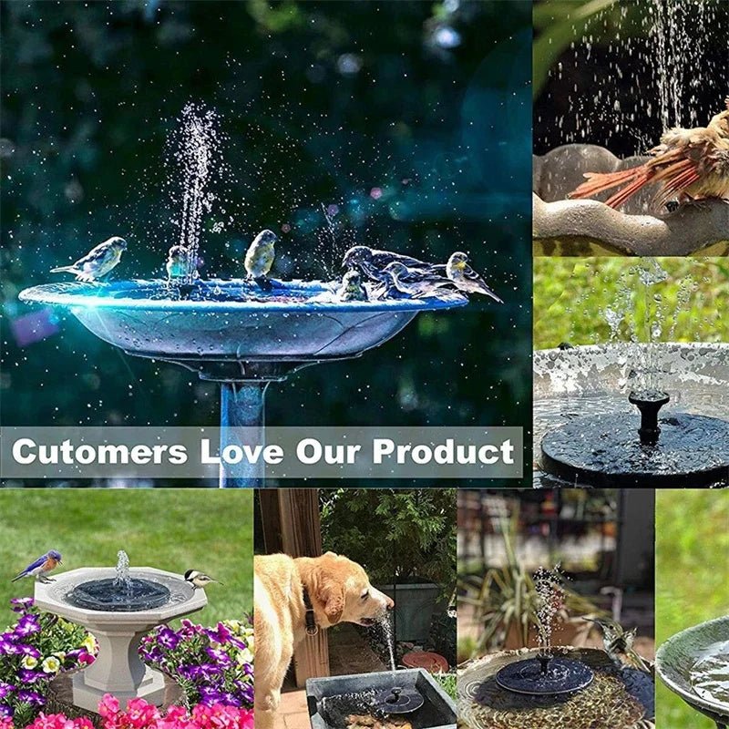 Colorful Solar Fountain Pump for Bird Baths & Outdoor Gardens | Energy - Saving Watering Kit - Real Group
