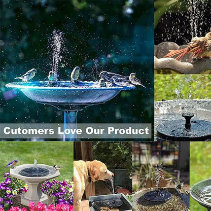 Colorful Solar Fountain Pump for Bird Baths & Outdoor Gardens | Energy - Saving Watering Kit - Real Group