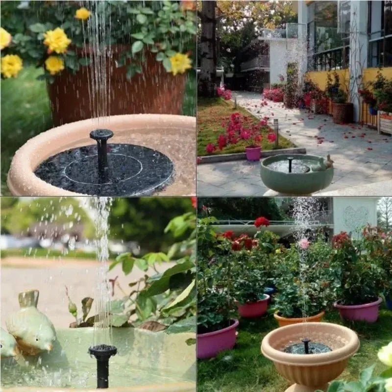 Colorful Solar Fountain Pump for Bird Baths & Outdoor Gardens | Energy - Saving Watering Kit - Real Group