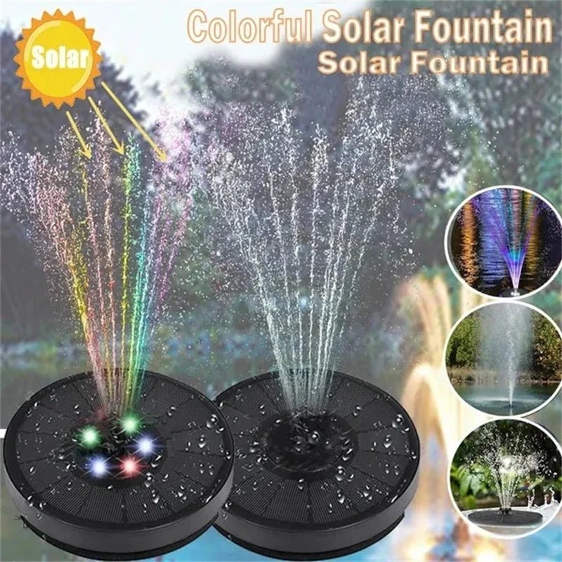 Colorful Solar Fountain Pump for Bird Baths & Outdoor Gardens | Energy - Saving Watering Kit - Real Group