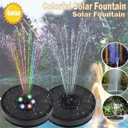 Colorful Solar Fountain Pump for Bird Baths & Outdoor Gardens | Energy - Saving Watering Kit - Real Group