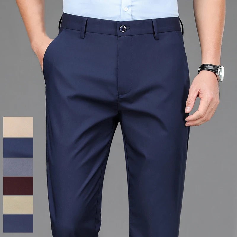 Comfortable Men's Casual Pants - Slim Fit Cotton Trousers - Real Group