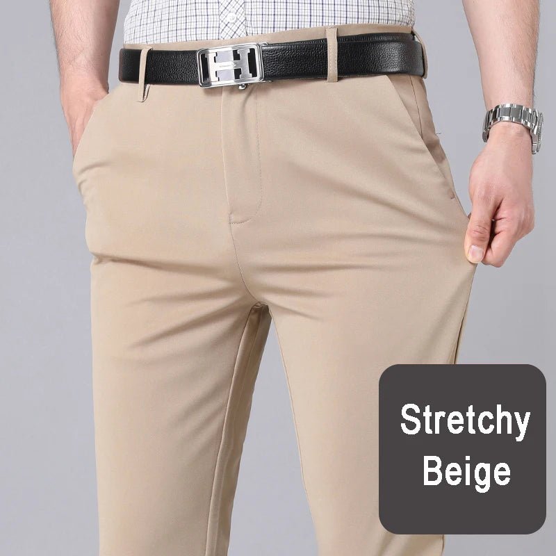 Comfortable Men's Casual Pants - Slim Fit Cotton Trousers - Real Group