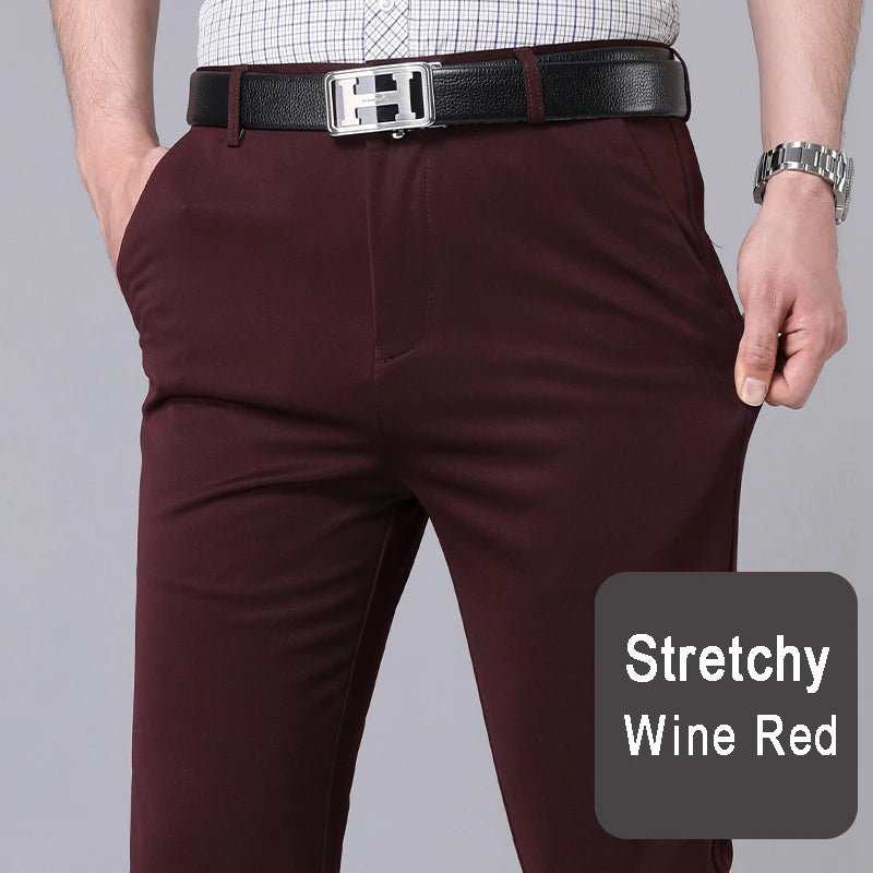 Comfortable Men's Casual Pants - Slim Fit Cotton Trousers - Real Group