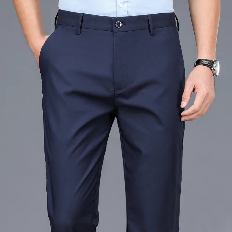 Comfortable Men's Casual Pants - Slim Fit Cotton Trousers - Real Group