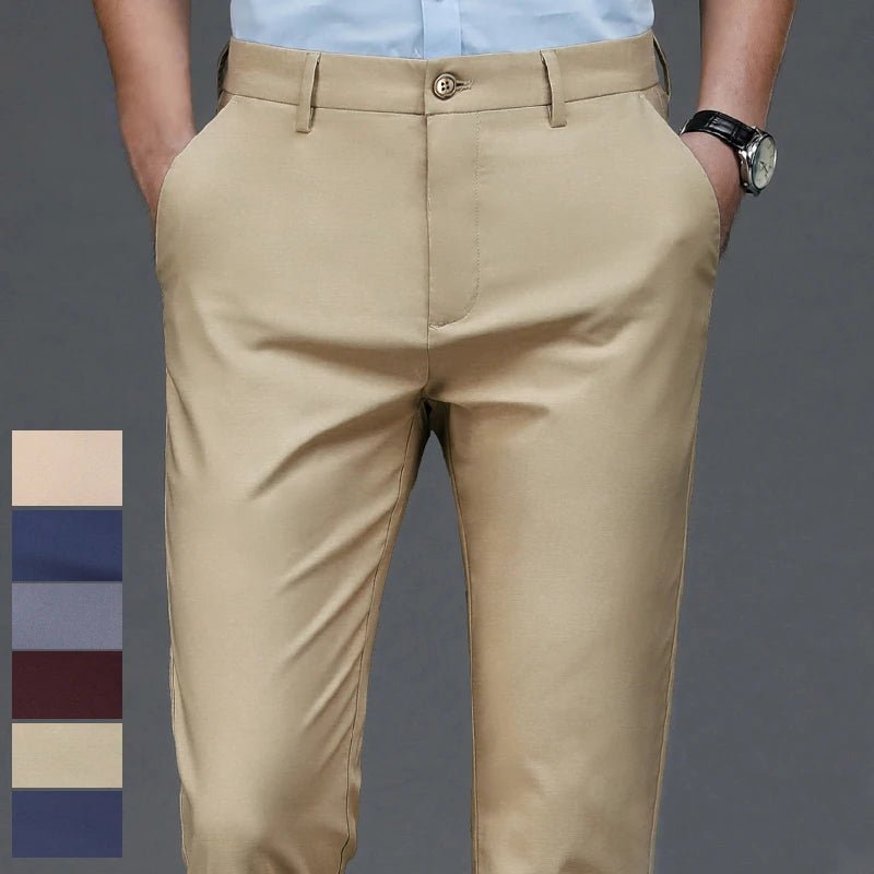 Comfortable Men's Casual Pants - Slim Fit Cotton Trousers - Real Group