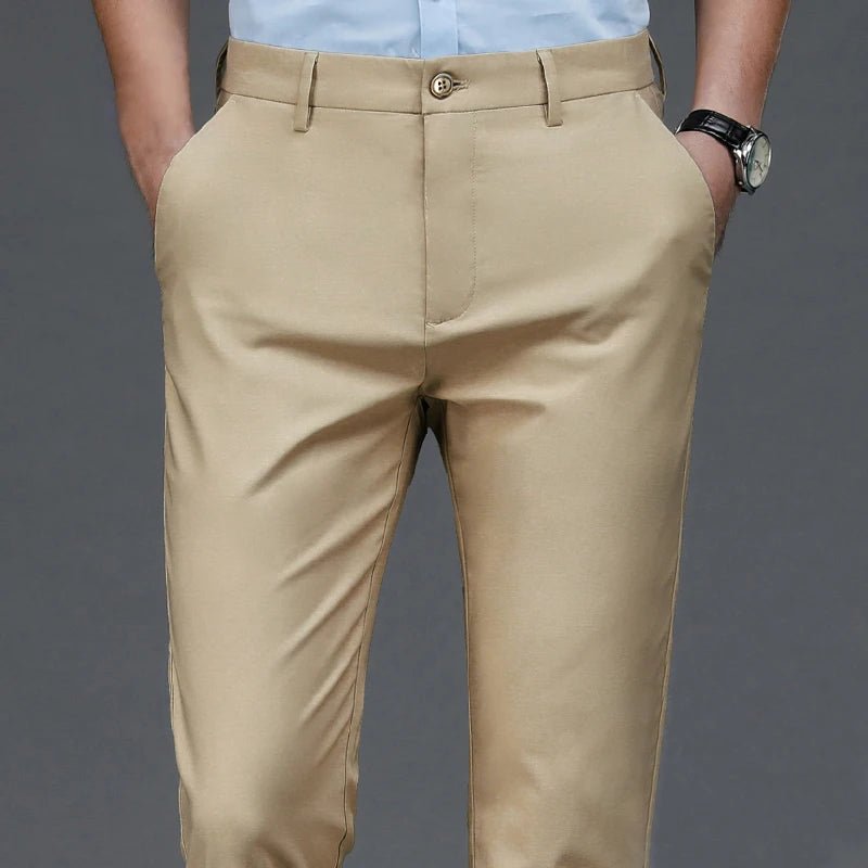 Comfortable Men's Casual Pants - Slim Fit Cotton Trousers - Real Group