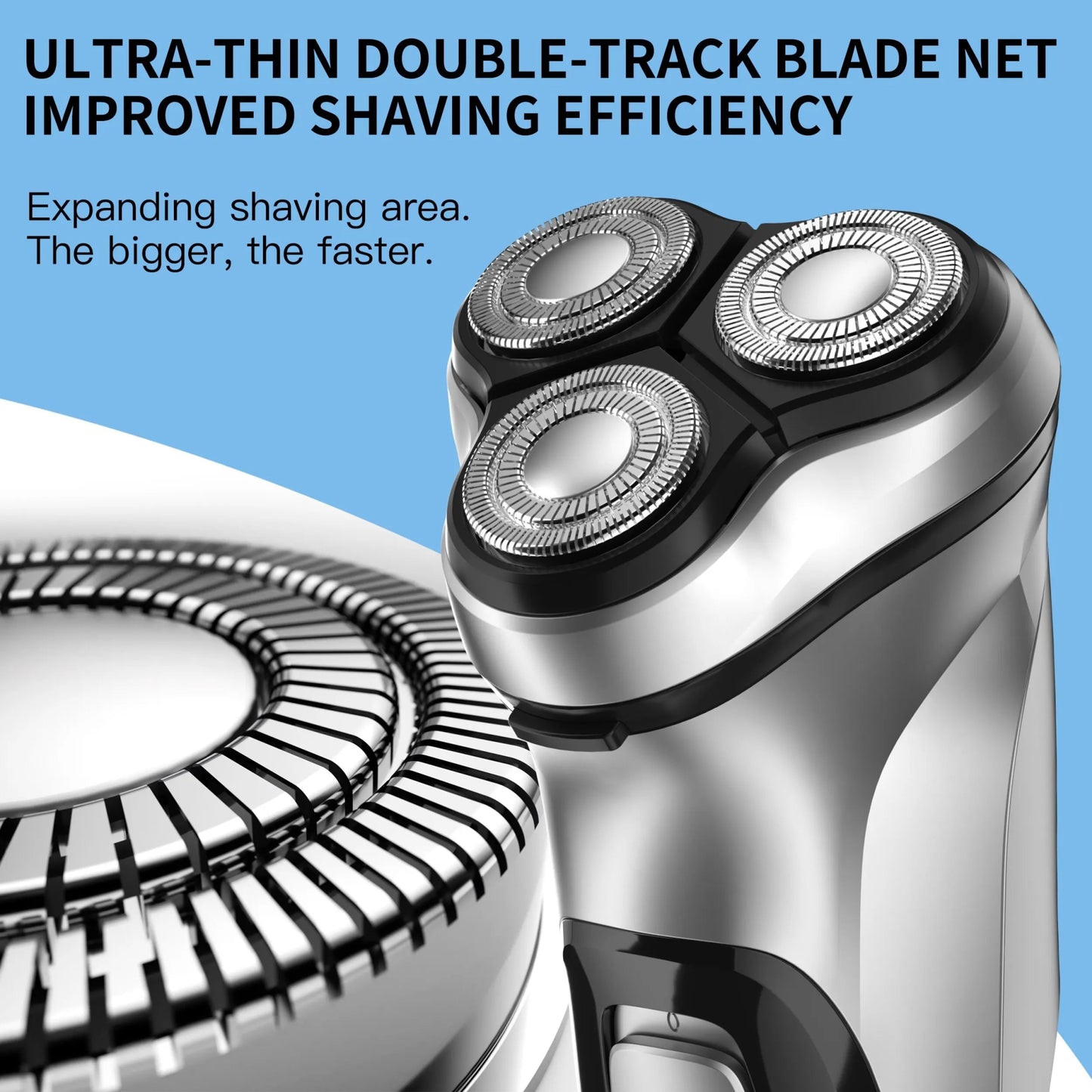 Electrical Rotary Shaver for Men 3D Floating Blade Washable - Real Group