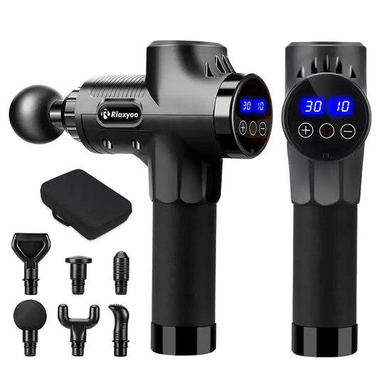 High frequency Massage Gun Muscle Relax Body Relaxation Electric Massager with Portable Bag Therapy Gun for fitness - Real Group