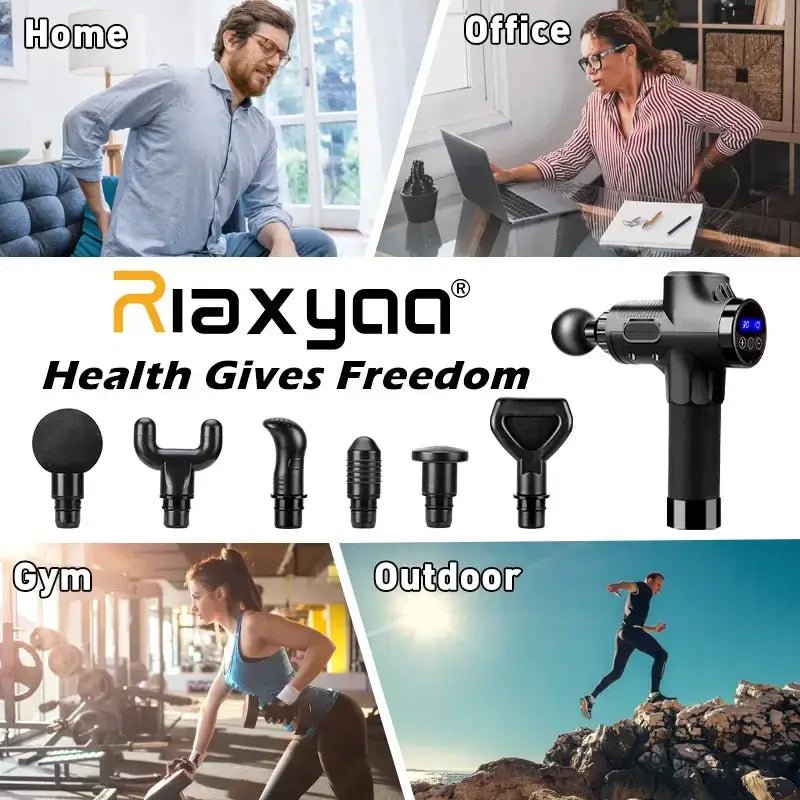 High frequency Massage Gun Muscle Relax Body Relaxation Electric Massager with Portable Bag Therapy Gun for fitness - Real Group