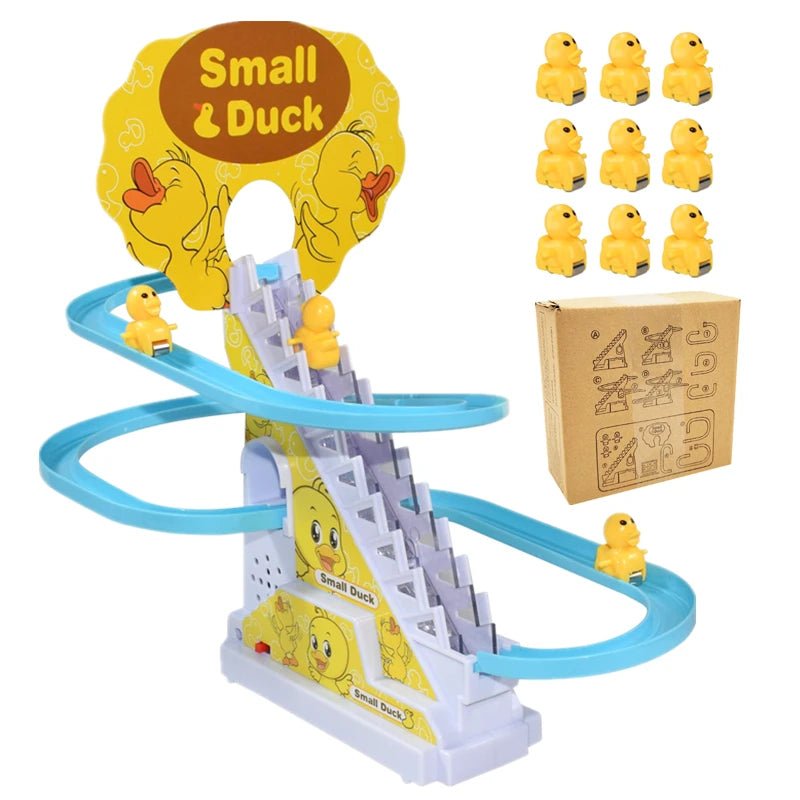 Kids Electric Small Duck Climbing Stairs Toy - Real Group