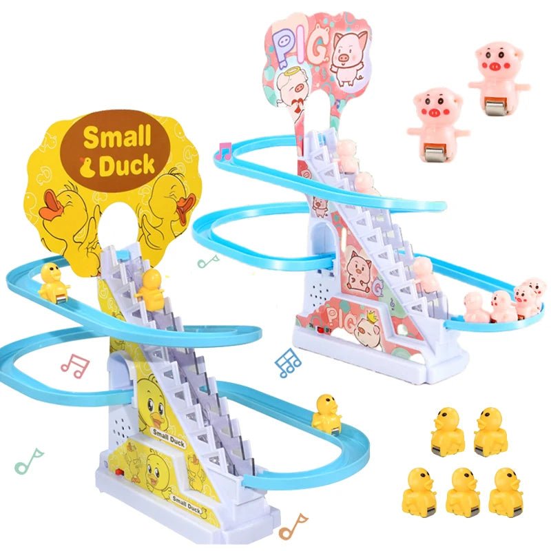 Kids Electric Small Duck Climbing Stairs Toy - Real Group