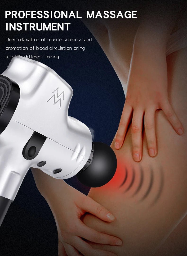 LCD Electric massage Fascia Gun Slimming Body Muscle Relaxation for Neck back foot leg shoulder Massager massage Gun percussion - Real Group