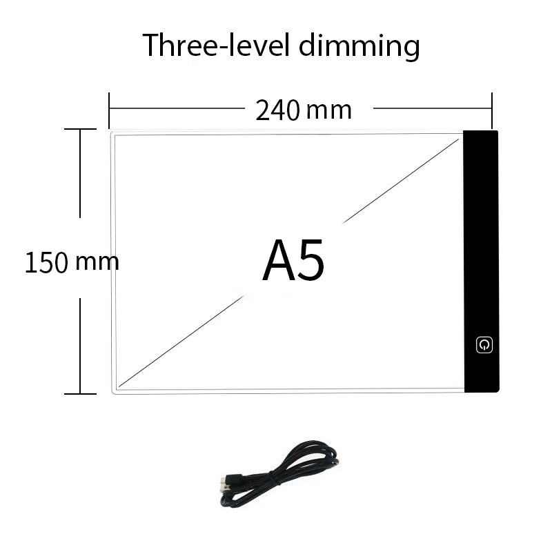 LED Drawing Pad for Kids - Adjustable Light Notepad for Creative Animation - Real Group