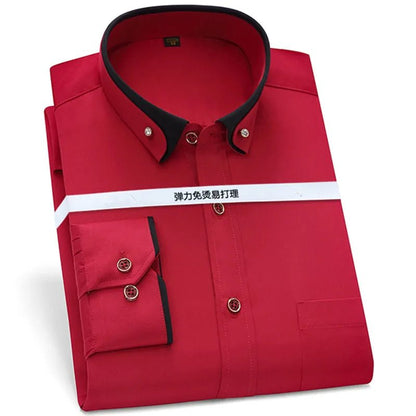 Men’s Dress Shirt | Long Sleeve Formal Button - Down Shirt - Real Group
