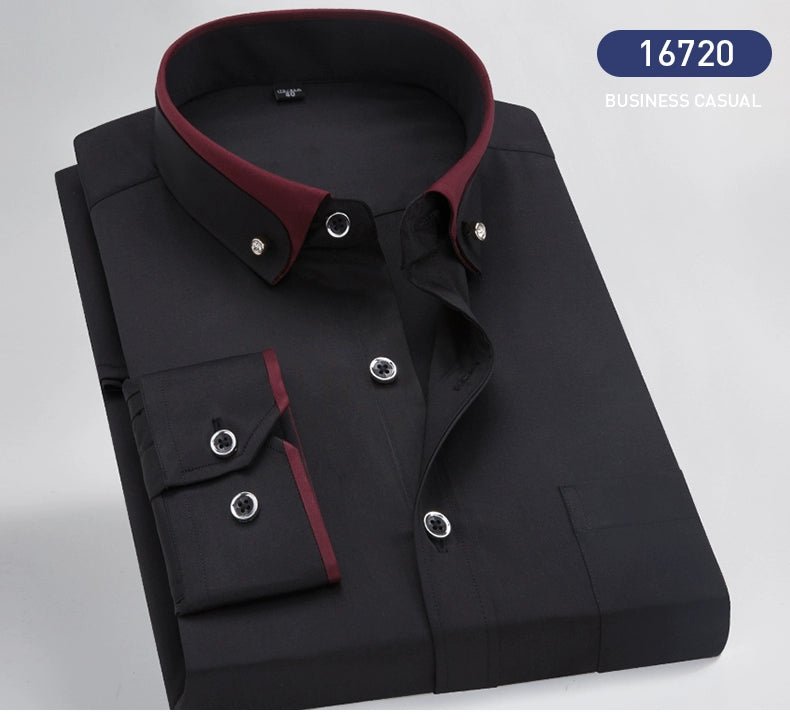 Men’s Dress Shirt | Long Sleeve Formal Button - Down Shirt - Real Group