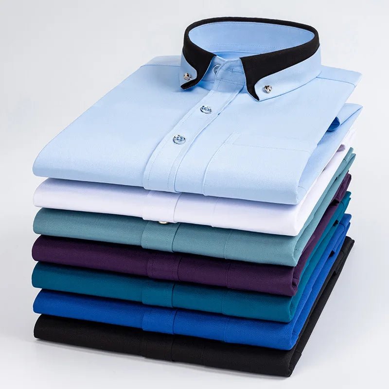 Men’s Dress Shirt | Long Sleeve Formal Button - Down Shirt - Real Group
